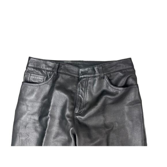 Jones New York Signature Black Leather Jeans Pants Sz 8 - Picture 2 of 4